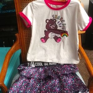 A Care Bear set 2 pieces size 10. used